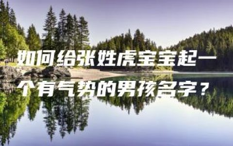 如何给张姓虎宝宝起一个有气势的男孩名字？