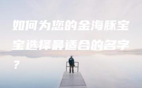 如何为您的金海豚宝宝选择最适合的名字？