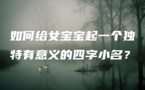 如何给女宝宝起一个独特有意义的四字小名？