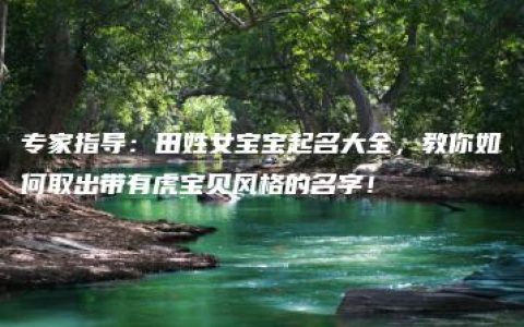 专家指导：田姓女宝宝起名大全，教你如何取出带有虎宝贝风格的名字！