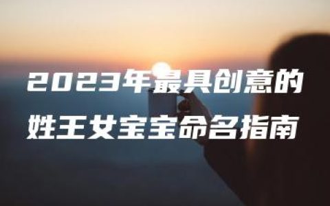 2023年最具创意的姓王女宝宝命名指南