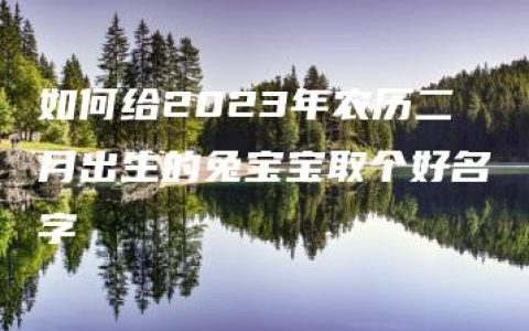 如何给2023年农历二月出生的兔宝宝取个好名字