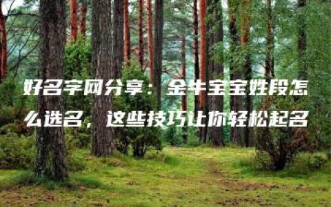 好名字网分享：金牛宝宝姓段怎么选名，这些技巧让你轻松起名