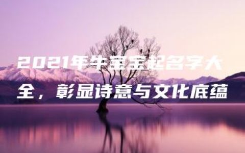 2021年牛宝宝起名字大全，彰显诗意与文化底蕴