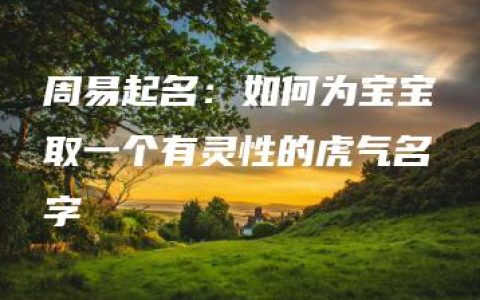 周易起名：如何为宝宝取一个有灵性的虎气名字