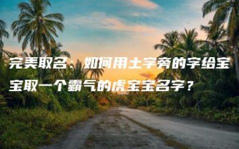 完美取名：如何用土字旁的字给宝宝取一个霸气的虎宝宝名字？