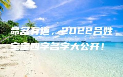 命名有道，2022吕姓宝宝四字名字大公开！