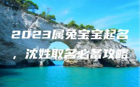 2023属兔宝宝起名，沈姓取名必备攻略