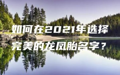 如何在2021年选择完美的龙凤胎名字？