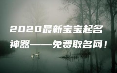 2020最新宝宝起名神器——免费取名网！