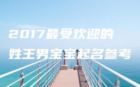 2017最受欢迎的姓王男宝宝起名参考