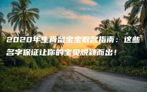 2020年生肖鼠宝宝取名指南：这些名字保证让你的宝贝脱颖而出！