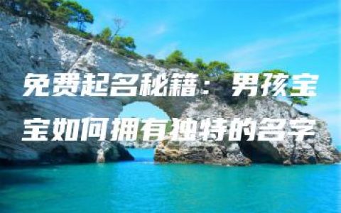 免费起名秘籍：男孩宝宝如何拥有独特的名字