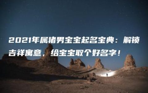 2021年属猪男宝宝起名宝典：解锁吉祥寓意，给宝宝取个好名字！