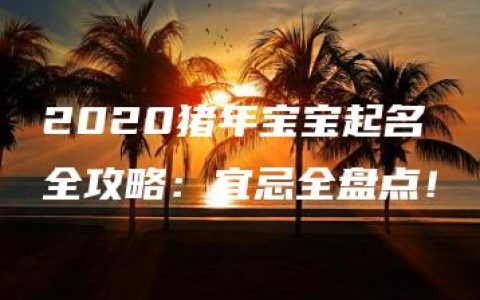 2020猪年宝宝起名全攻略：宜忌全盘点！