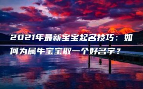 2021年最新宝宝起名技巧：如何为属牛宝宝取一个好名字？