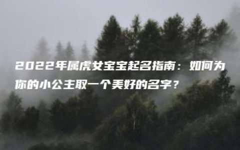 2022年属虎女宝宝起名指南：如何为你的小公主取一个美好的名字？