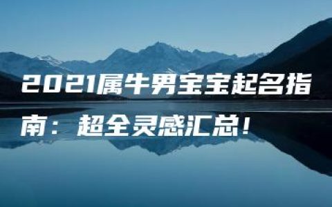 2021属牛男宝宝起名指南：超全灵感汇总！