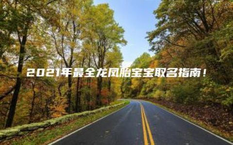 2021年最全龙凤胎宝宝取名指南！