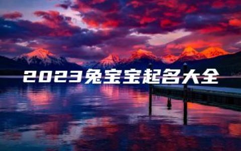 2023兔宝宝起名大全