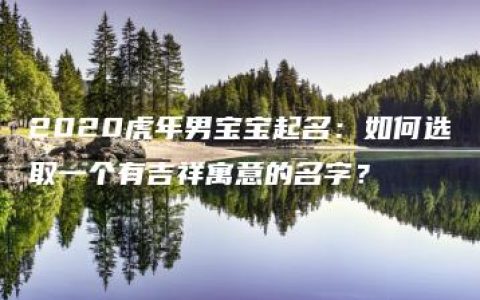 2020虎年男宝宝起名：如何选取一个有吉祥寓意的名字？