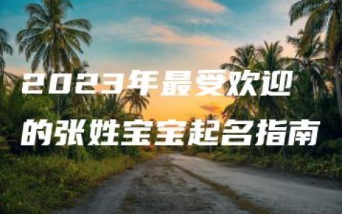 2023年最受欢迎的张姓宝宝起名指南