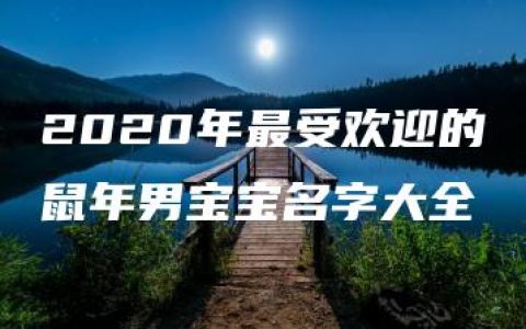 2020年最受欢迎的鼠年男宝宝名字大全