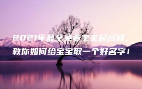 2021年最全免费宝宝起名网，教你如何给宝宝取一个好名字！