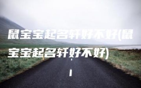 鼠宝宝起名轩好不好(鼠宝宝起名轩好不好)