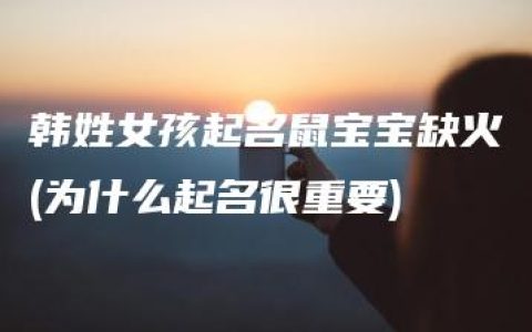 韩姓女孩起名鼠宝宝缺火(为什么起名很重要)