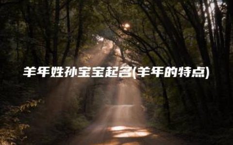 羊年姓孙宝宝起名(羊年的特点)