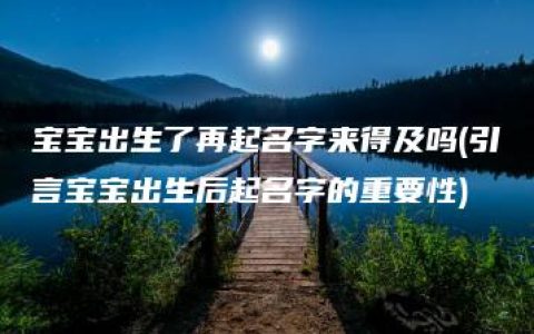 宝宝出生了再起名字来得及吗(引言宝宝出生后起名字的重要性)