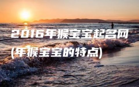 2016年猴宝宝起名网(年猴宝宝的特点)