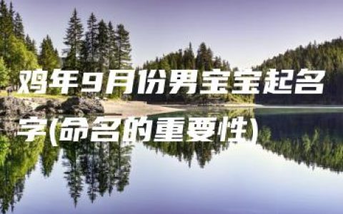 鸡年9月份男宝宝起名字(命名的重要性)