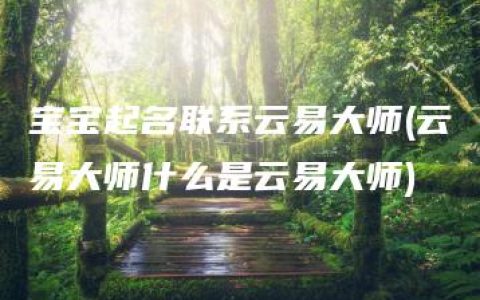 宝宝起名联系云易大师(云易大师什么是云易大师)