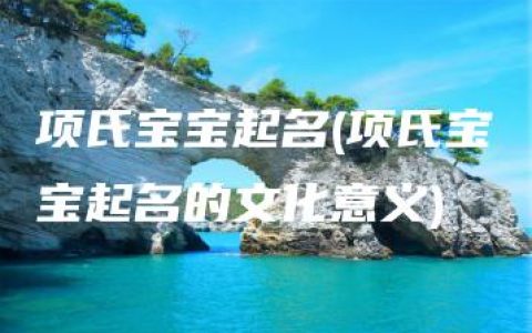 项氏宝宝起名(项氏宝宝起名的文化意义)