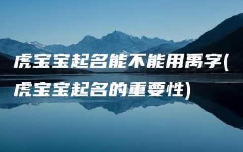 虎宝宝起名能不能用禹字(虎宝宝起名的重要性)