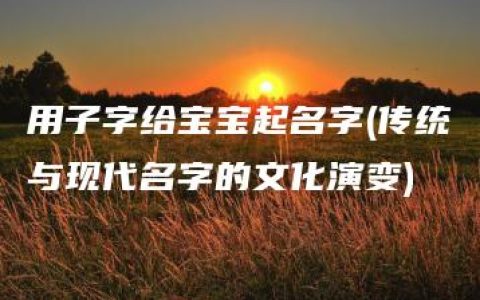 用子字给宝宝起名字(传统与现代名字的文化演变)