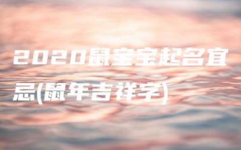 2020鼠宝宝起名宜忌(鼠年吉祥字)