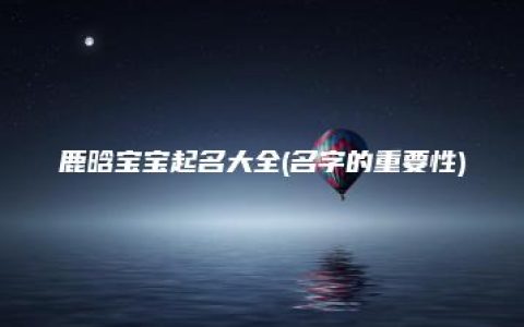 鹿晗宝宝起名大全(名字的重要性)