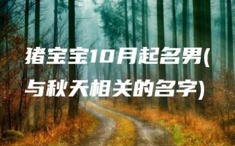 猪宝宝10月起名男(与秋天相关的名字)