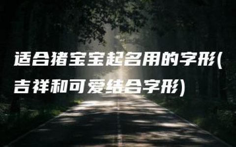 适合猪宝宝起名用的字形(吉祥和可爱结合字形)