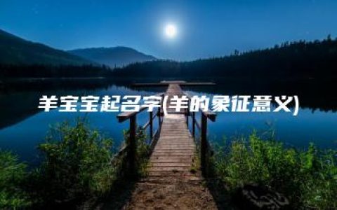 羊宝宝起名字(羊的象征意义)