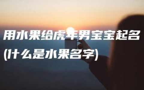 用水果给虎年男宝宝起名(什么是水果名字)