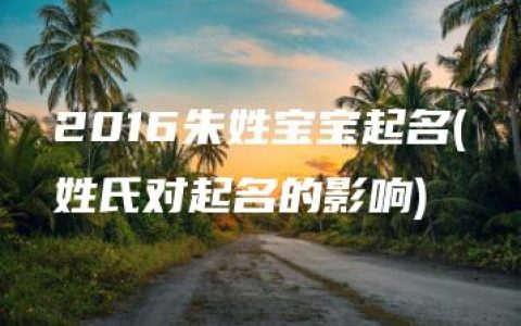 2016朱姓宝宝起名(姓氏对起名的影响)