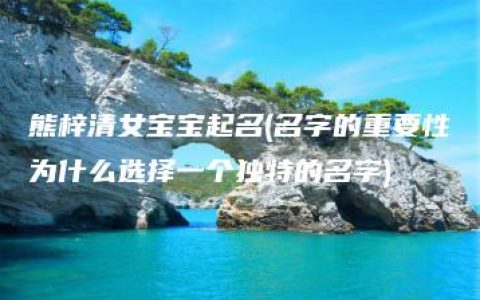 熊梓清女宝宝起名(名字的重要性为什么选择一个独特的名字)