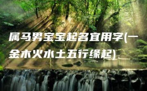 属马男宝宝起名宜用字(一金木火水土五行缘起)