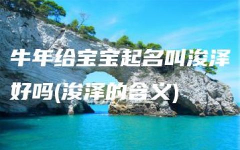 牛年给宝宝起名叫浚泽好吗(浚泽的含义)