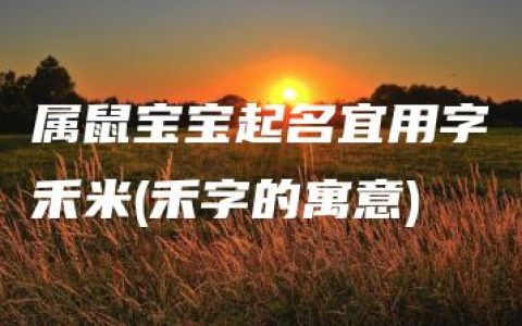 属鼠宝宝起名宜用字禾米(禾字的寓意)