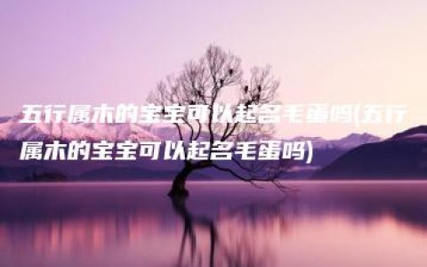 五行属木的宝宝可以起名毛蛋吗(五行属木的宝宝可以起名毛蛋吗)